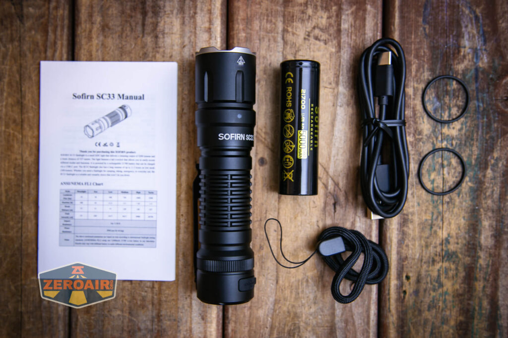 Sofirn SC33 EDC flashlight what's included