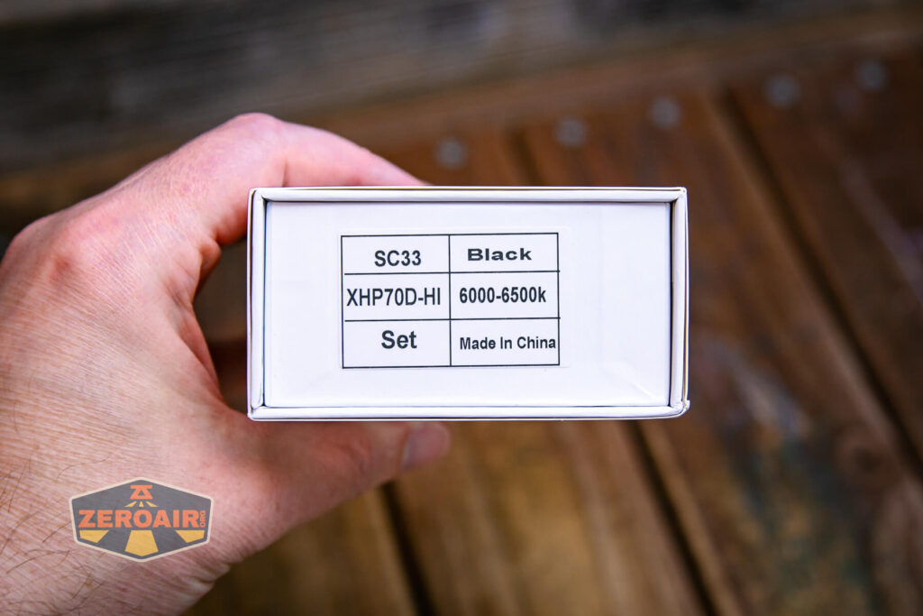 Sofirn SC33 EDC flashlight box