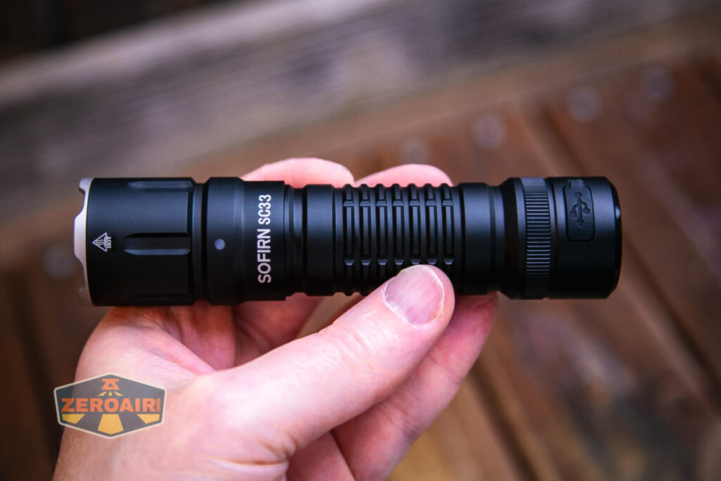 Sofirn SC33 EDC flashlight in hand