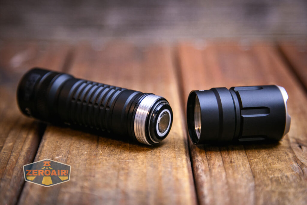 Sofirn SC33 EDC flashlight with included 21700 cell installed
