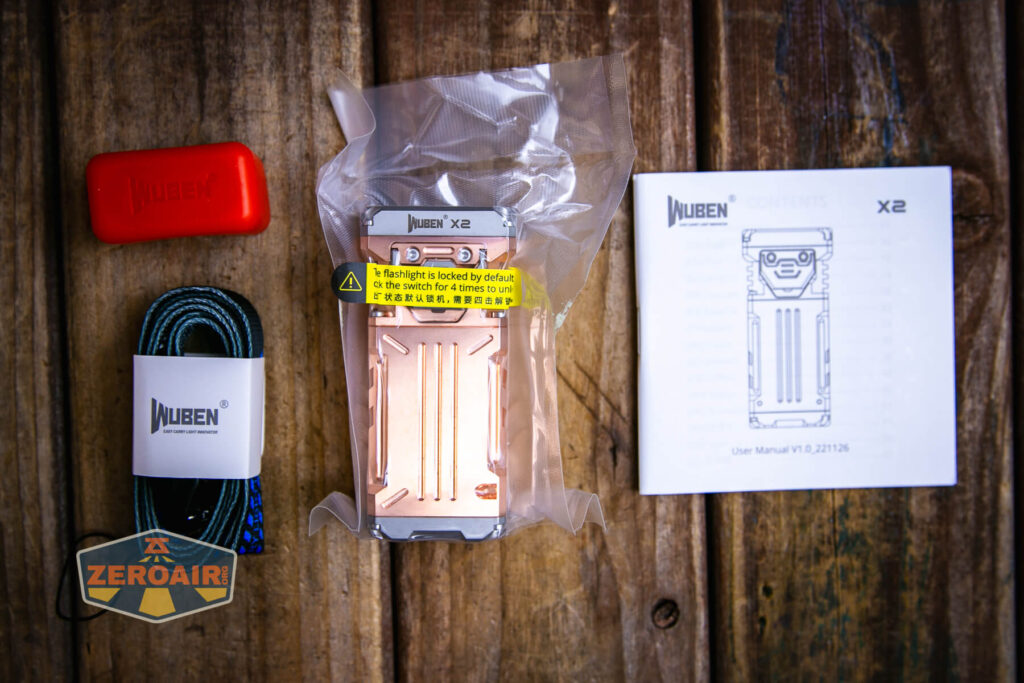 Wuben X-2 Copper flashlight