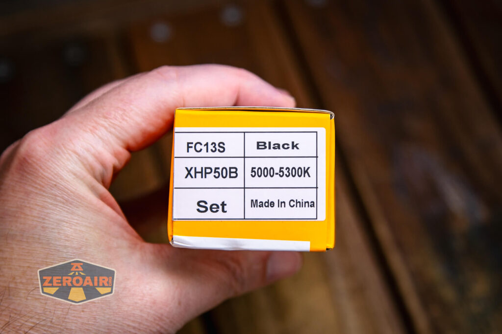 Wurkkos FC13s flashlight package