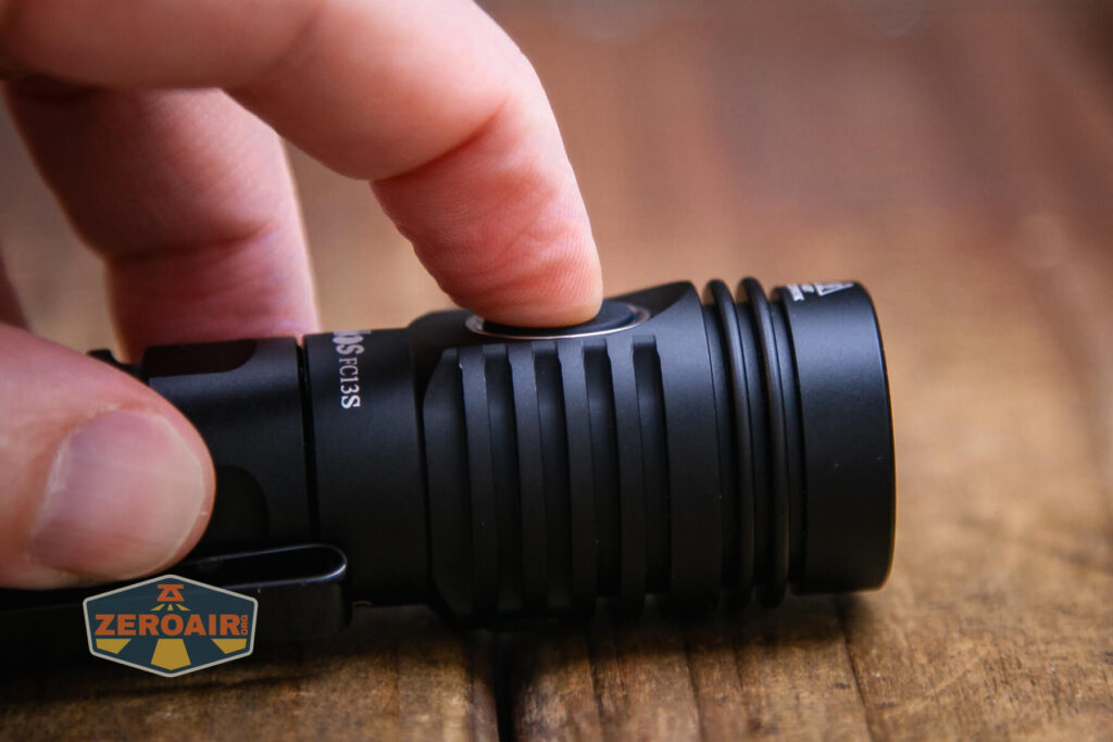 Wurkkos FC13s flashlight e-switch actuation