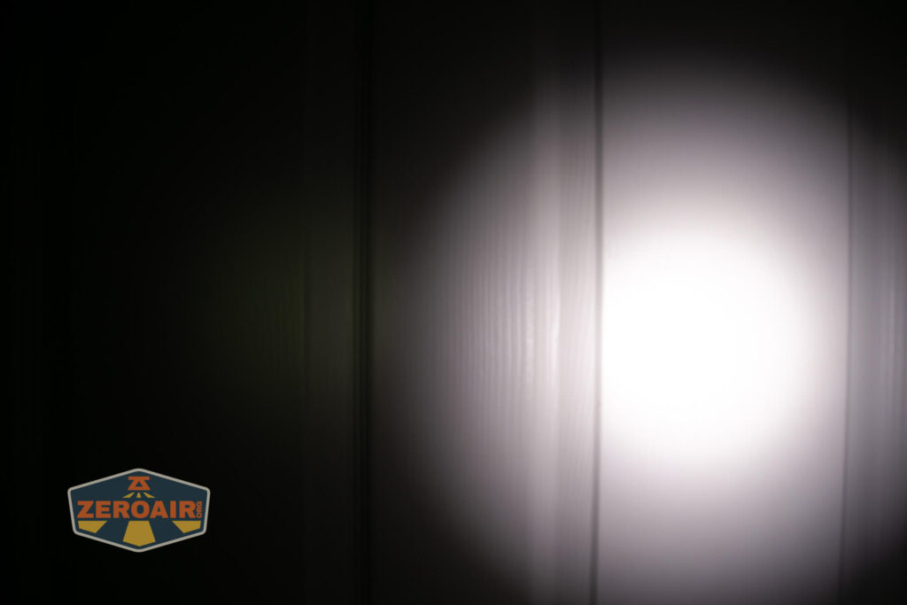 beamshots on door compared to nichia 219b