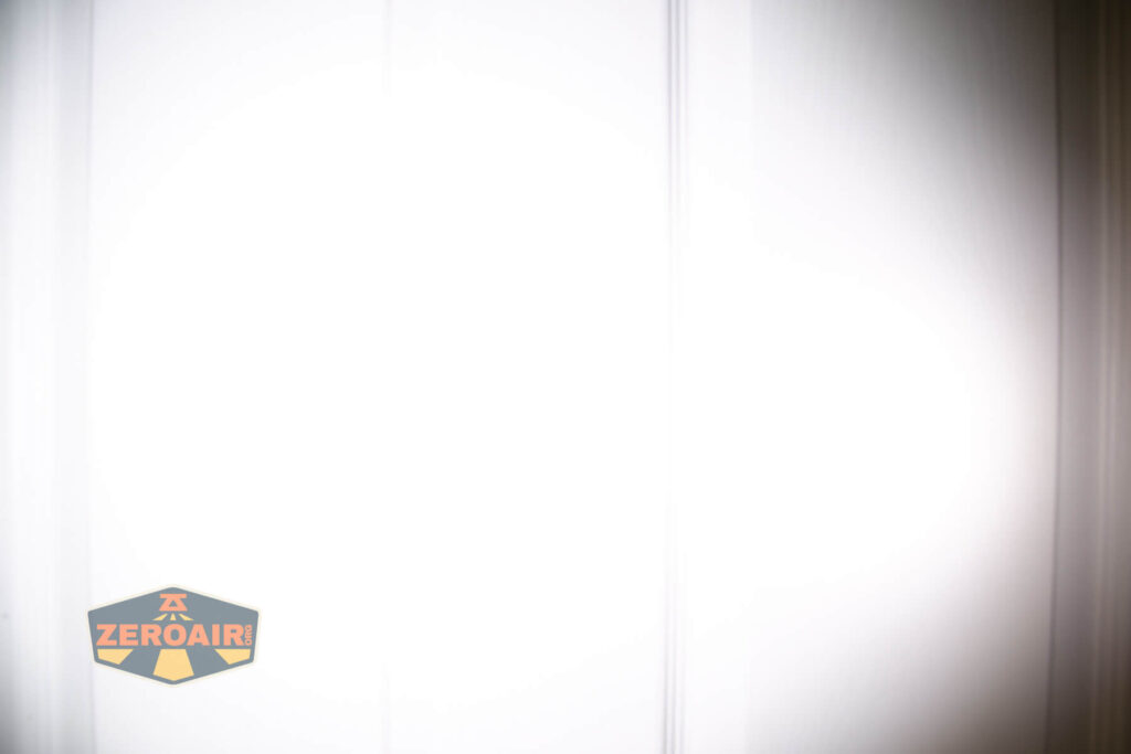 beamshots on door compared to nichia 219b