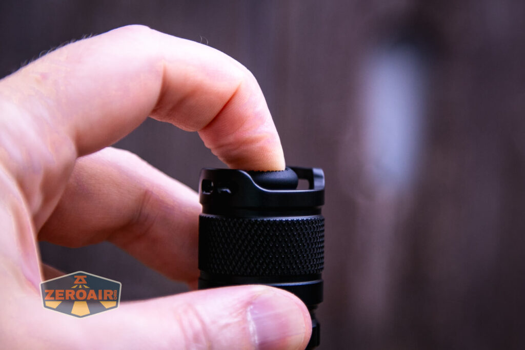 Wurkkos TD01 tactical flashlight tail switch actuation