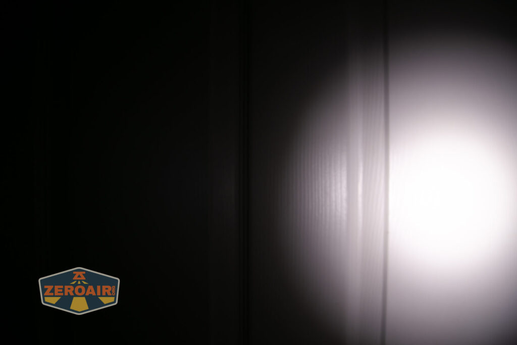 beamshots on door compared to nichia 219b
