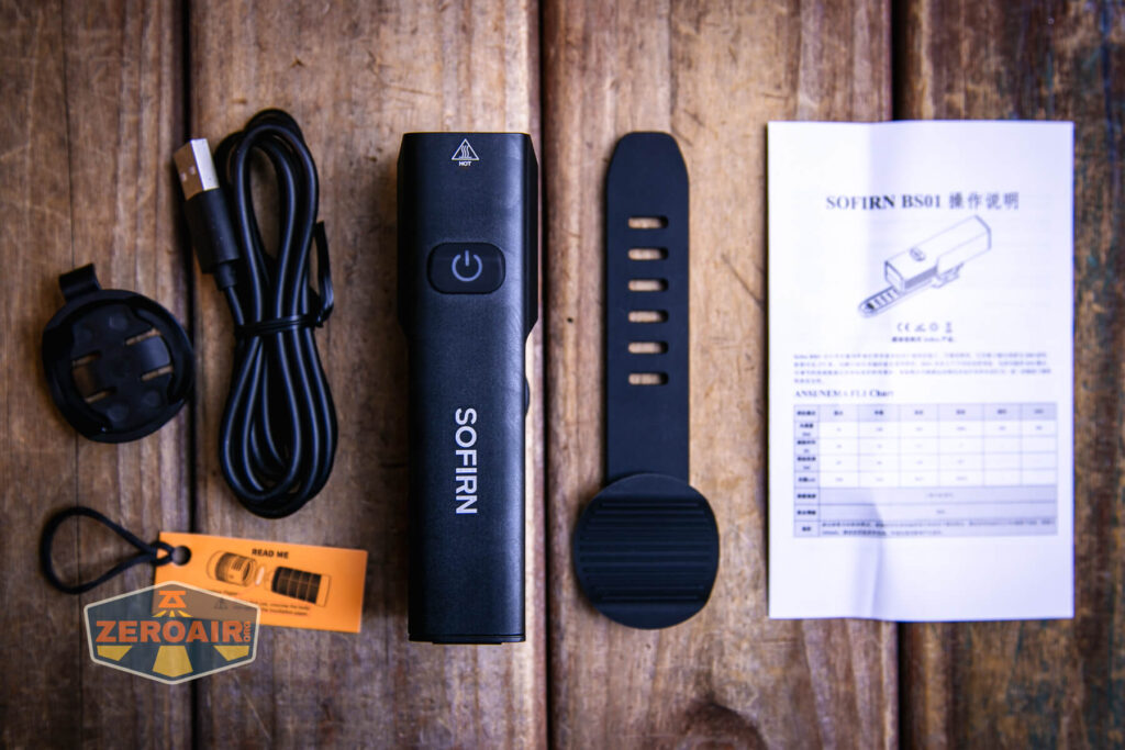 Sofirn BS01 bike flashlight what's included