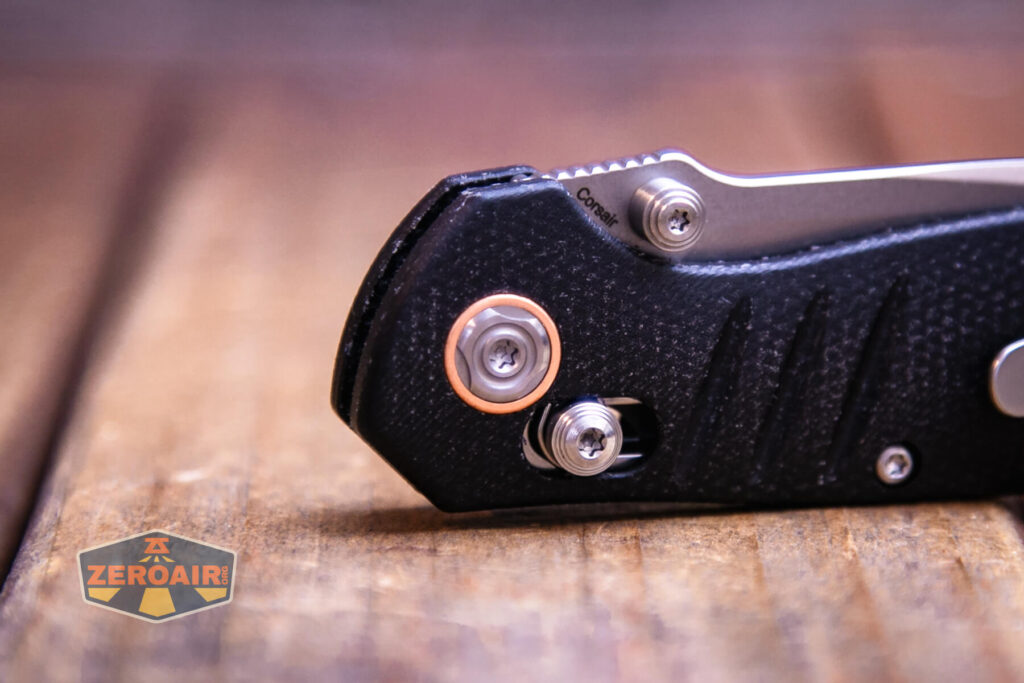 Vosteed Corsair Cool Micarta Knife pivot detail