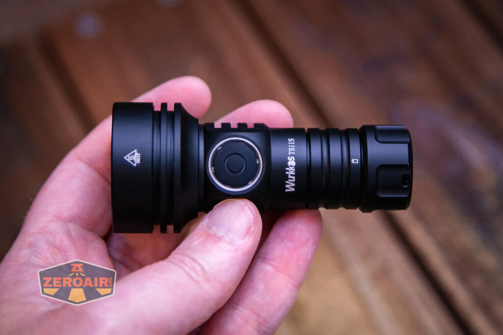 Wurkkos TS11S rechargeable flashlight in hand