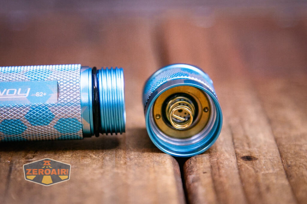 Honeycomb Engraved Convoy S2+ tailcap threads