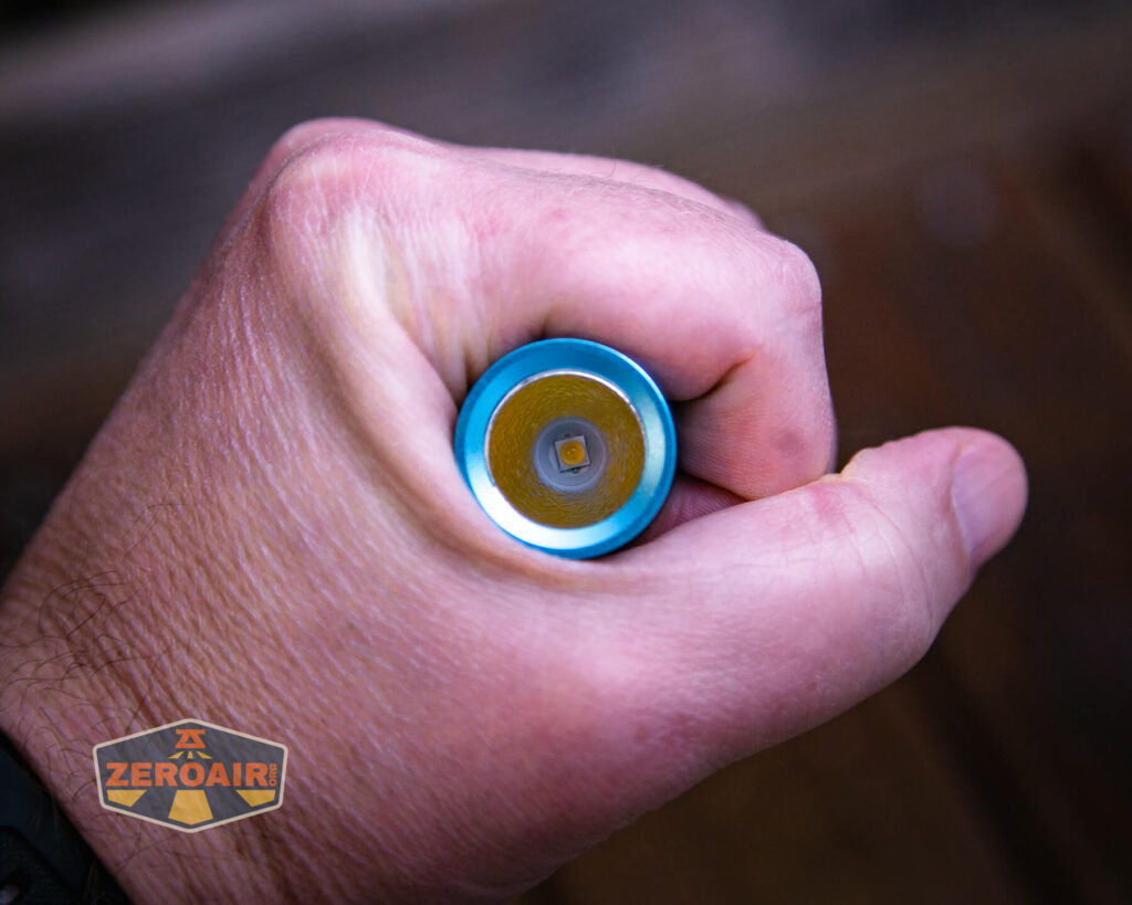 Honeycomb Engraved Convoy S2+ in hand