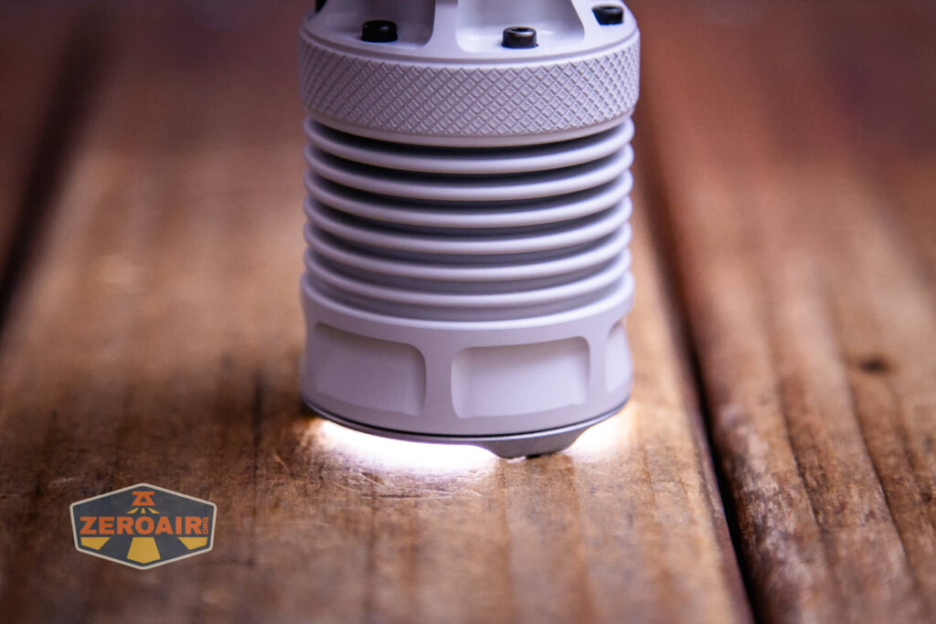 JETBeam M37 Crossbow flashlight headstanding