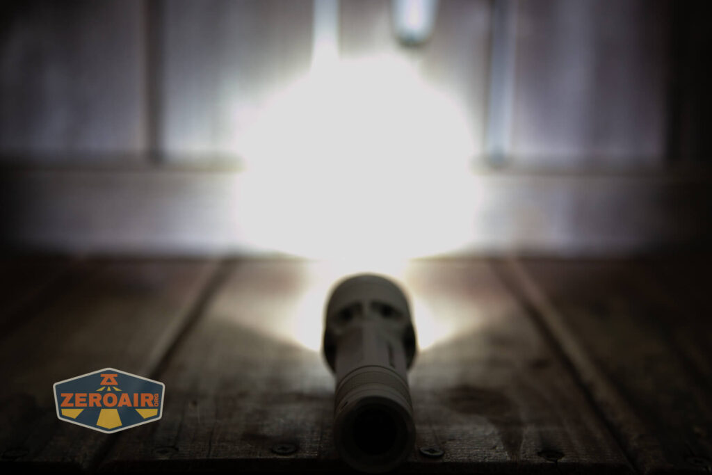 JETBeam M37 Crossbow flashlight emitter on