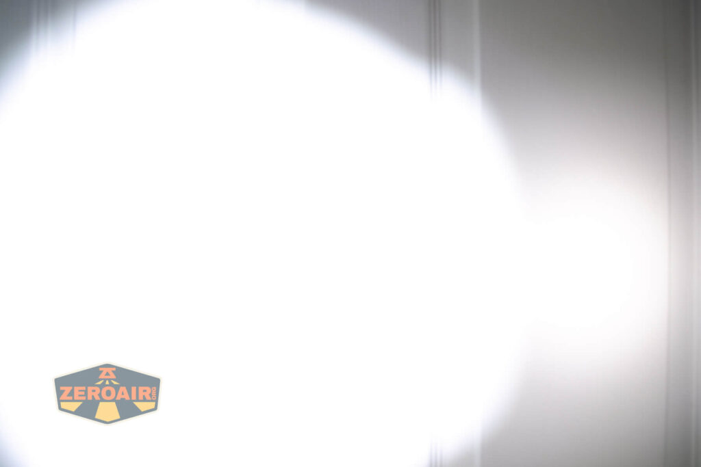 beamshots on door compared to nichia 219b