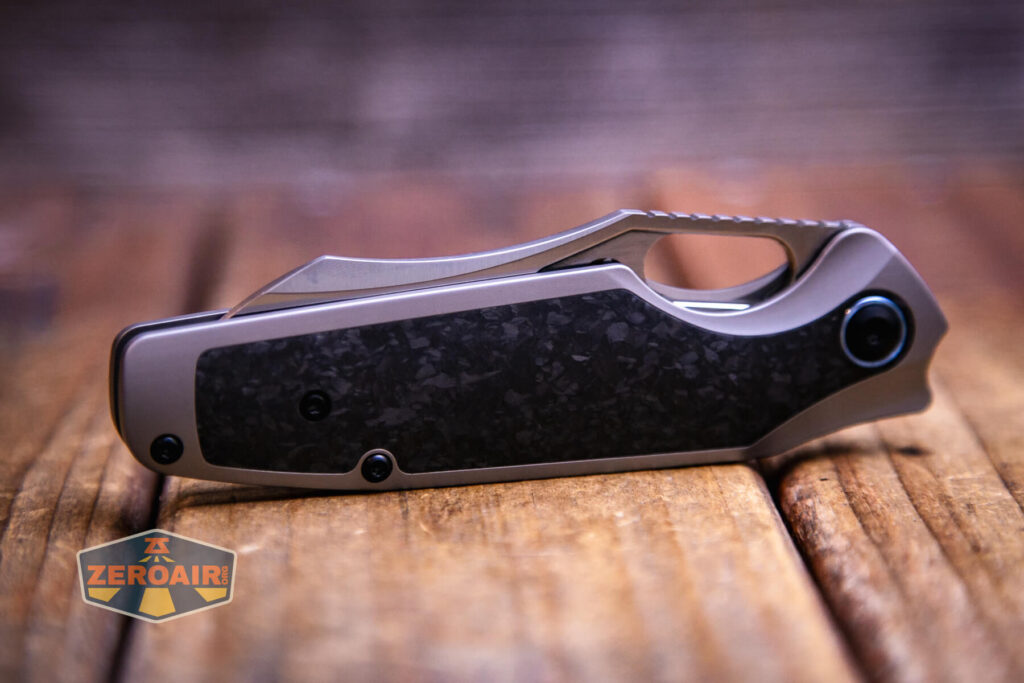 Kansept Tuckamore titanium knife not clip side view