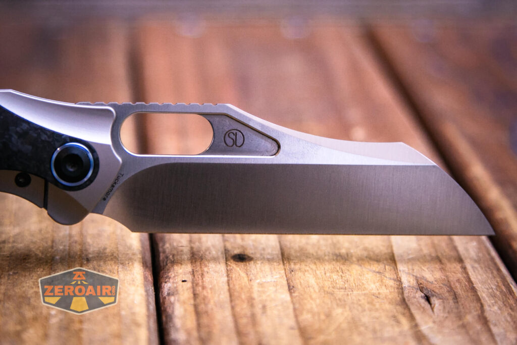 Kansept Tuckamore titanium knife flat blade edge