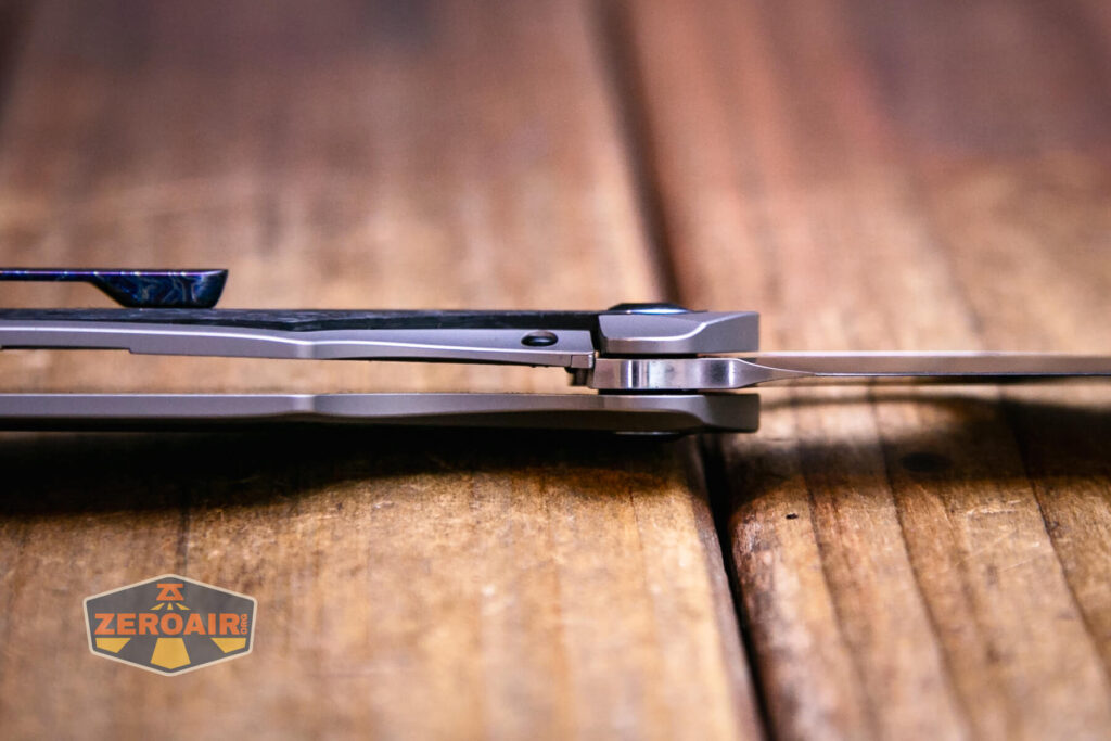 Kansept Tuckamore titanium knife frame locked view