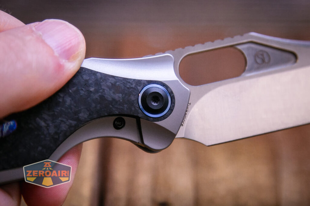 Kansept Tuckamore titanium knife pivot screw