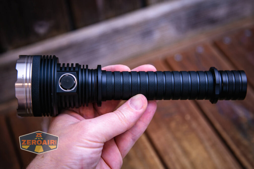 Nightwatch NS14R flood flashlight in hand
