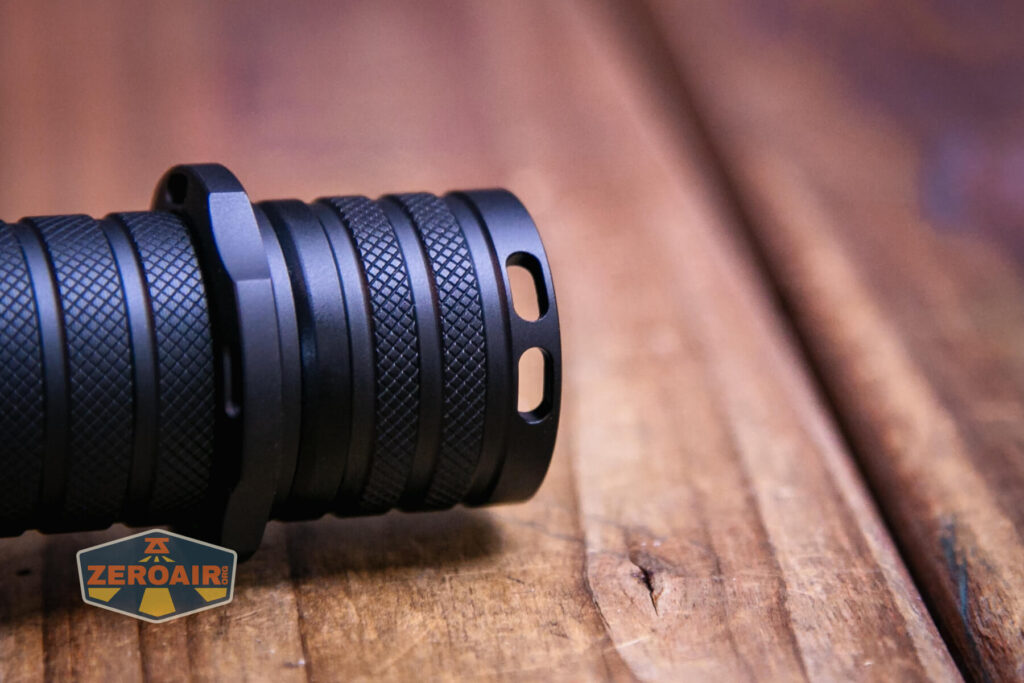 Nightwatch NS14R flood flashlight lanyard holes in tailcap