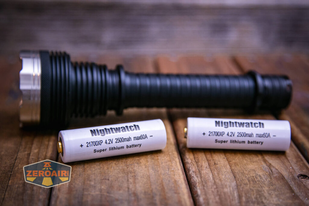 Nightwatch NS14R flood flashlight with included 21700 cells