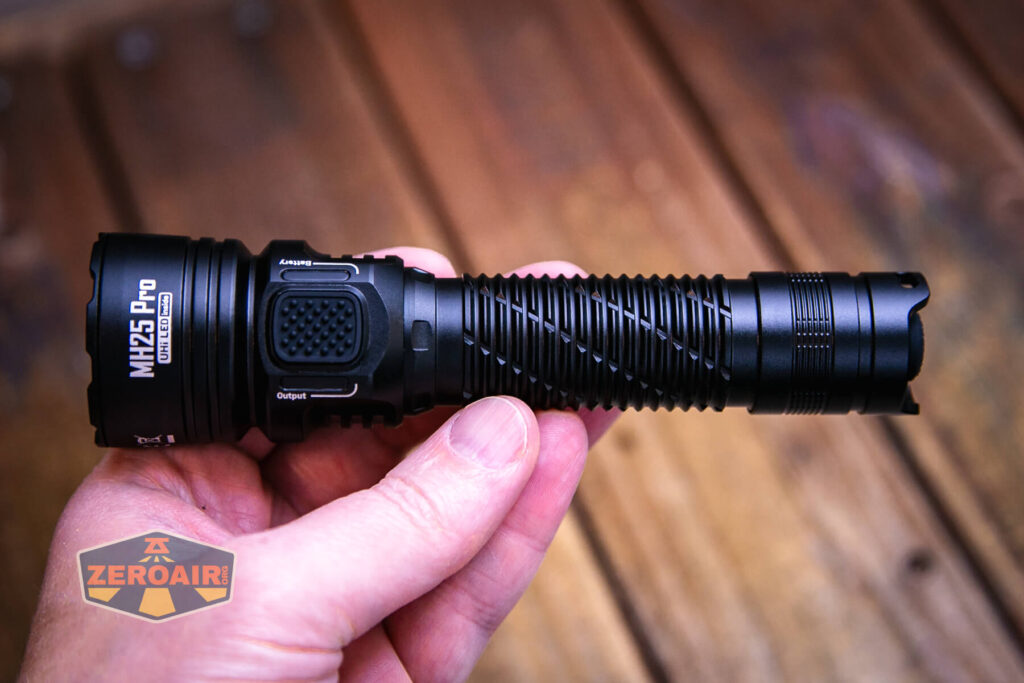 Nitecore MH25 Pro flashlight in hand