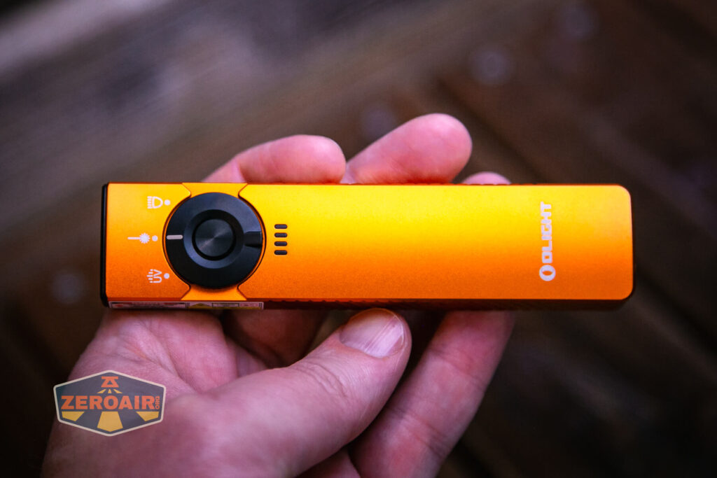 Olight Arkfeld Pro EDC flashlight in hand