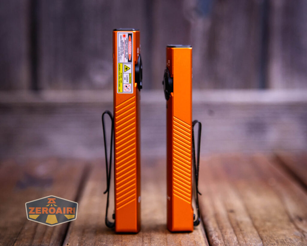 Olight Arkfeld Pro EDC flashlight with non-pro