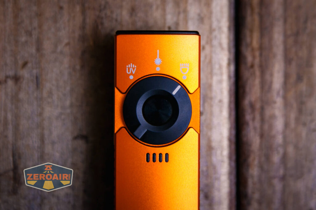 Olight Arkfeld Pro EDC flashlight switch detail