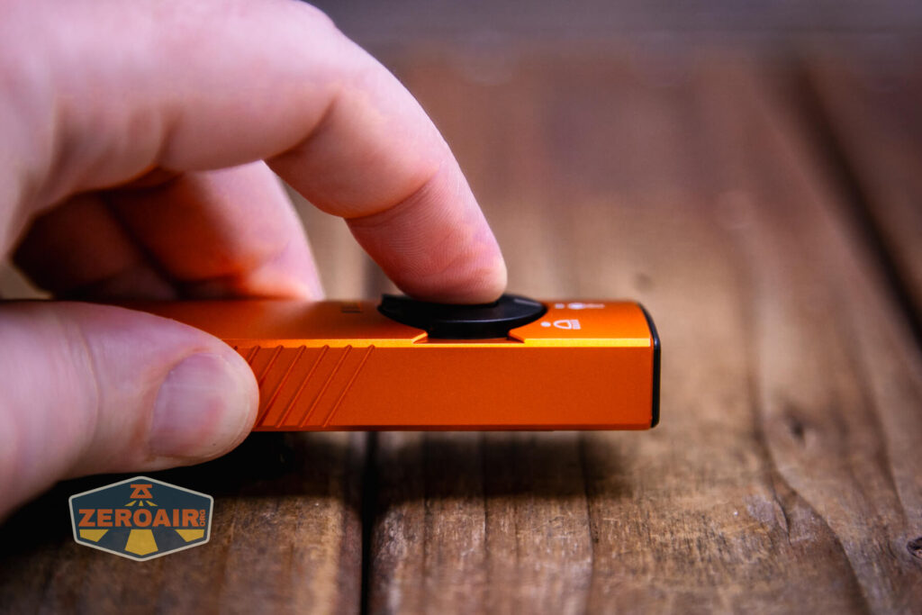 Olight Arkfeld Pro EDC flashlight switch actuation