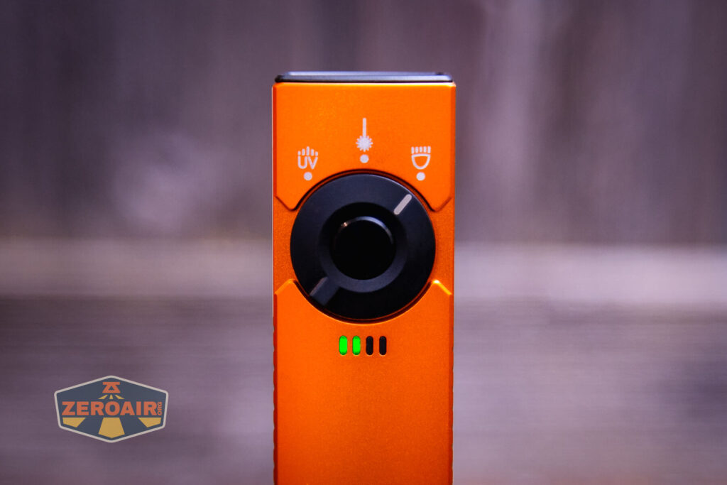 Olight Arkfeld Pro EDC flashlight battery indicator