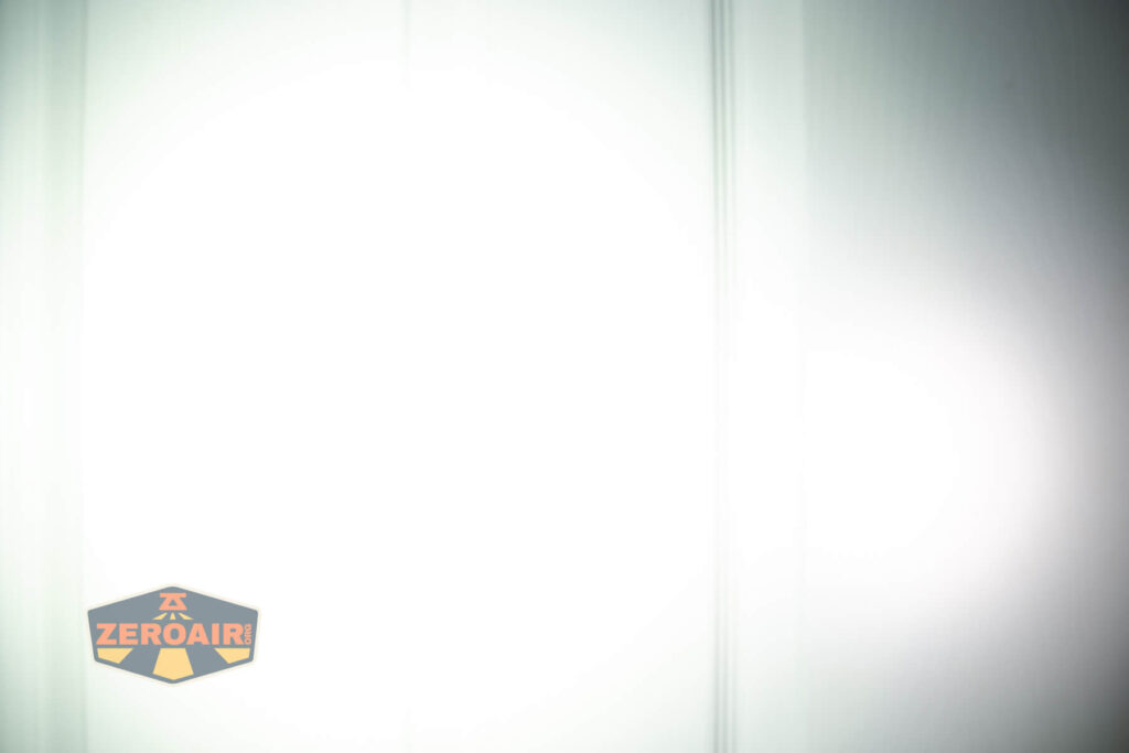 beamshots on door compared to nichia 219b