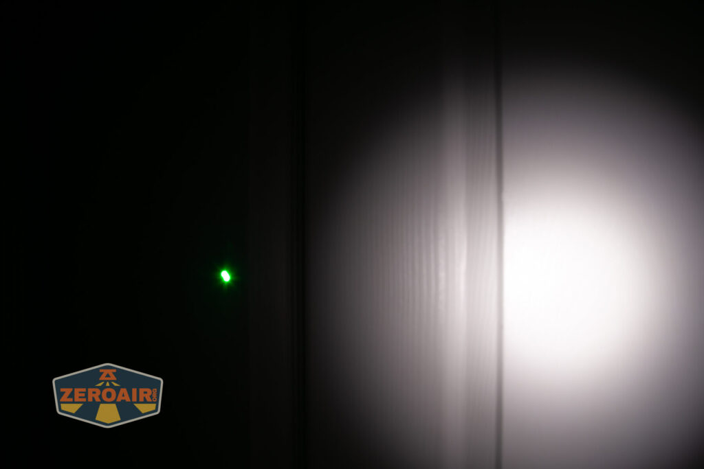 beamshots on door compared to nichia 219b