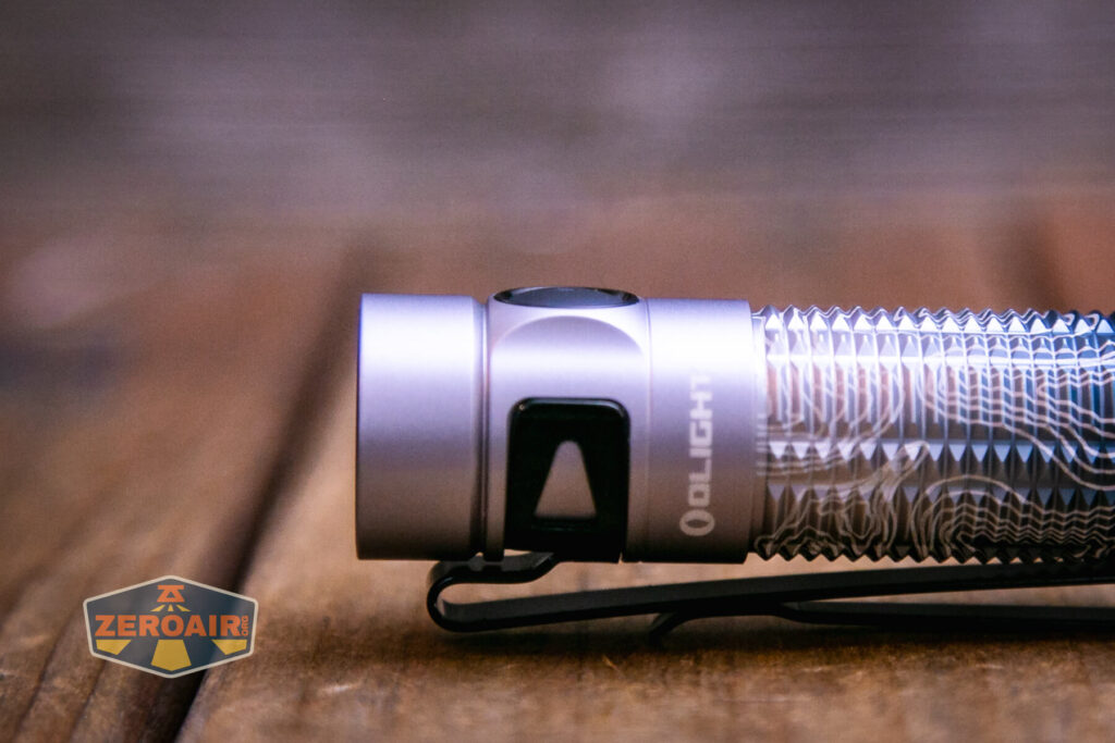 Olight Baton 3 Pro Silver Ridge e-switch profile