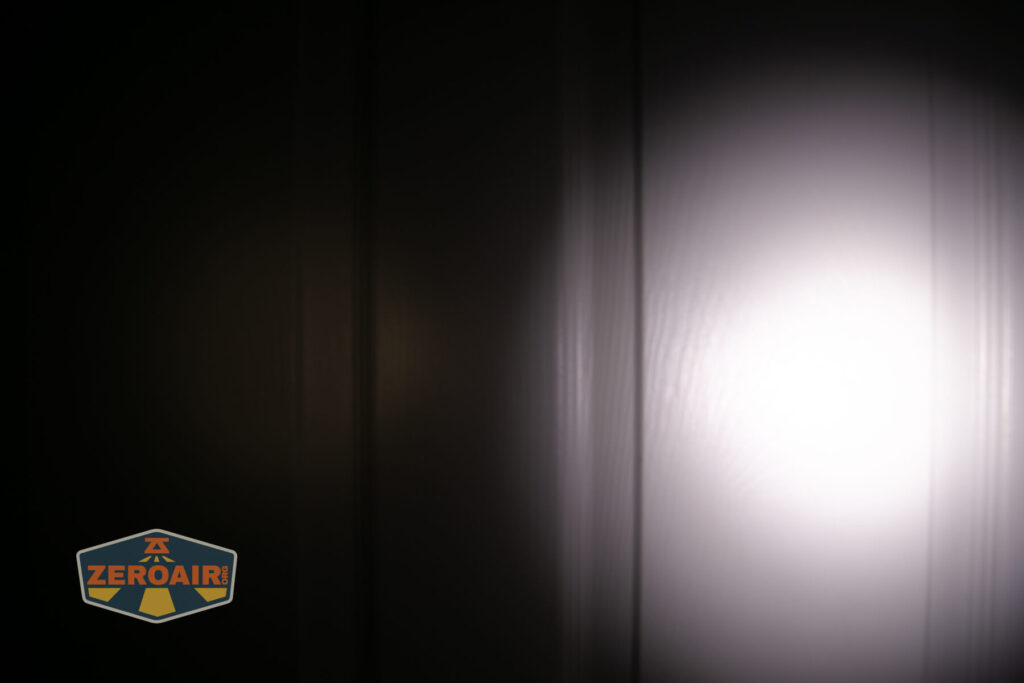 beamshots on door compared to nichia 219b