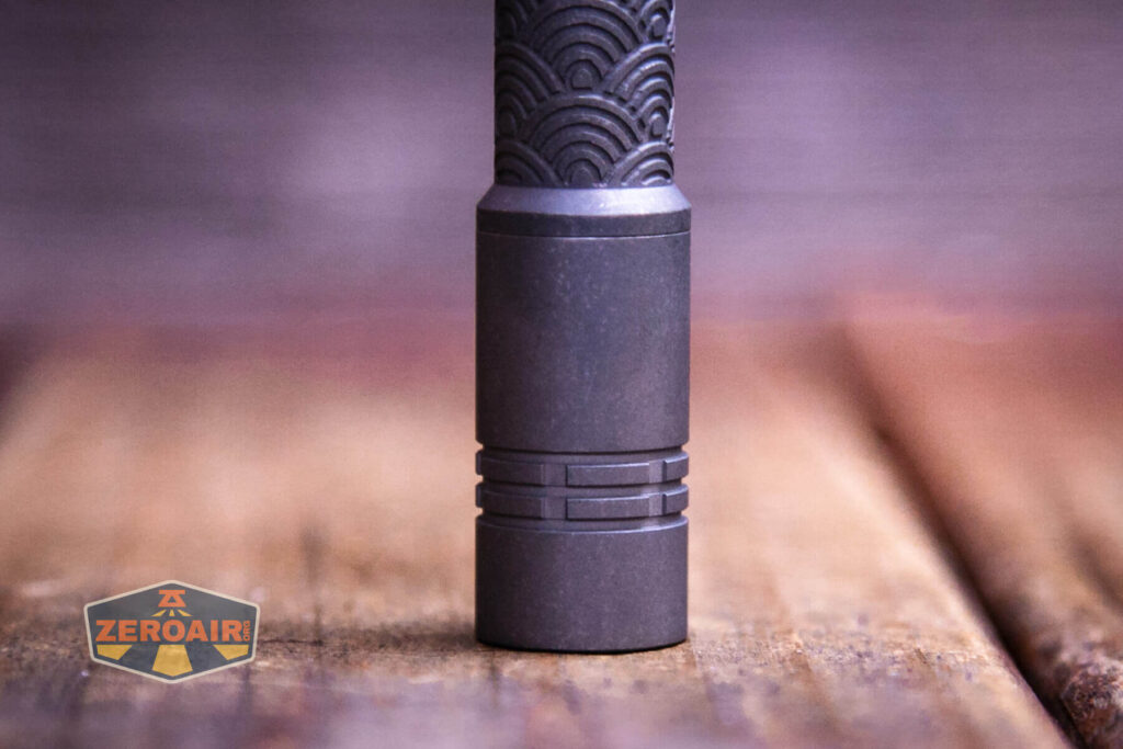 ReyLight Penlight Titanium Seigaiha head detail