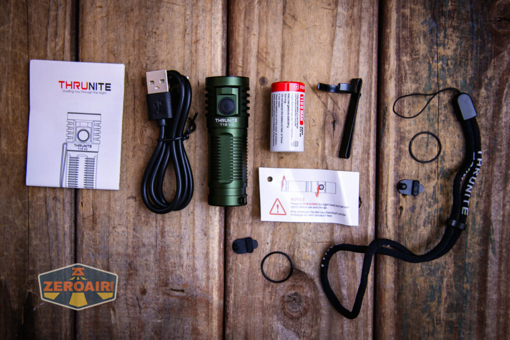 Thrunite T1S V2 flashlight what's included