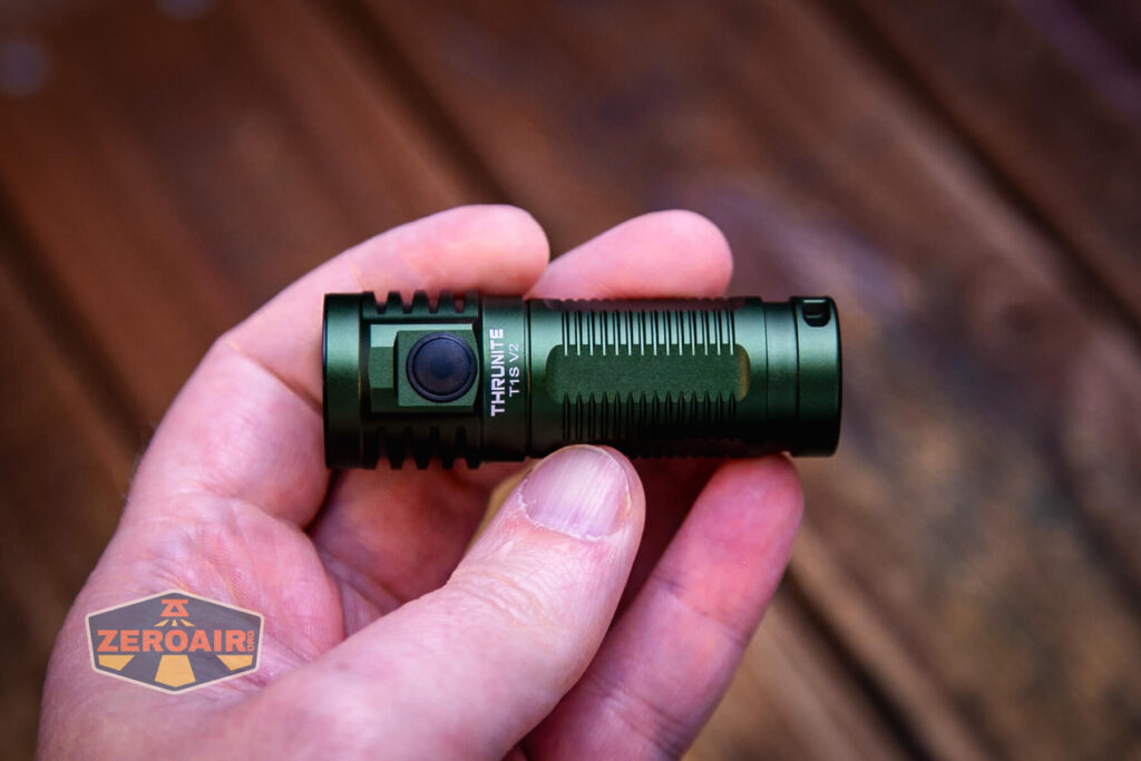 Thrunite T1S V2 flashlight in hand