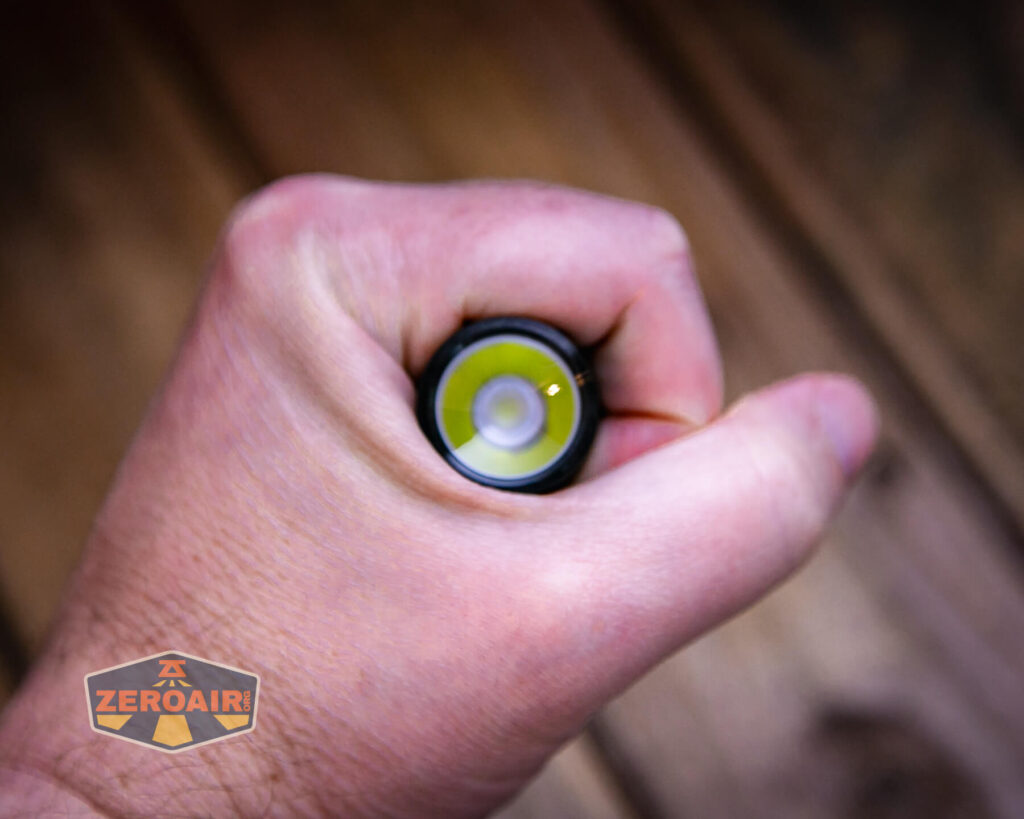 Thrunite T1S V2 flashlight in hand