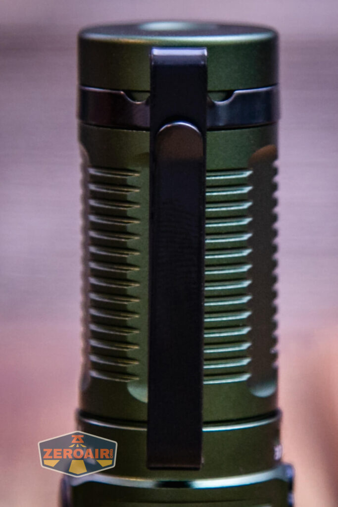 Thrunite T1S V2 flashlight pocket clip detail