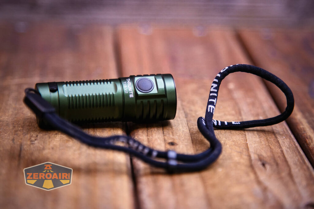 Thrunite T1S V2 flashlight lanyard installed