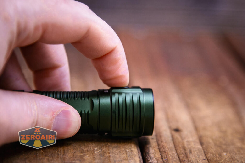 Thrunite T1S V2 flashlight e-switch actuation