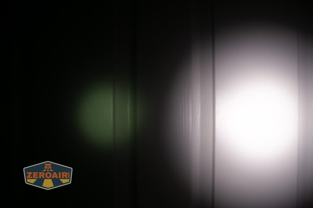 beamshots on door compared to nichia 219b