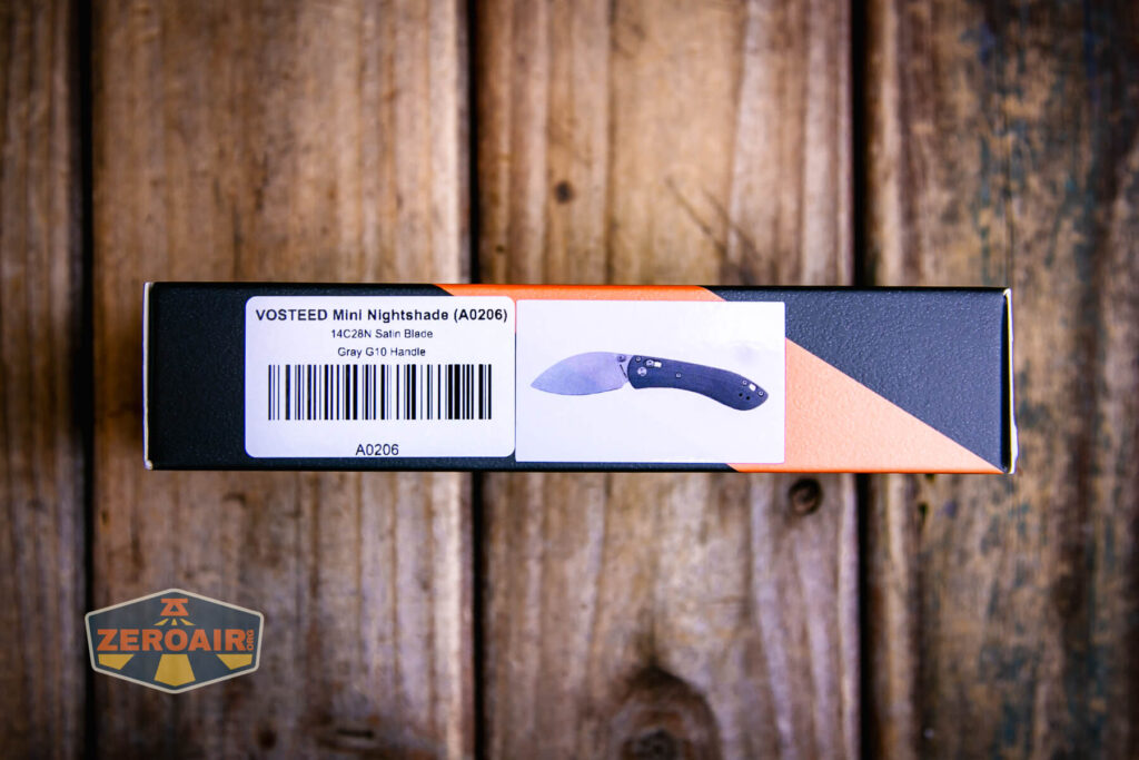 Vosteed Mini Nightshade knife box