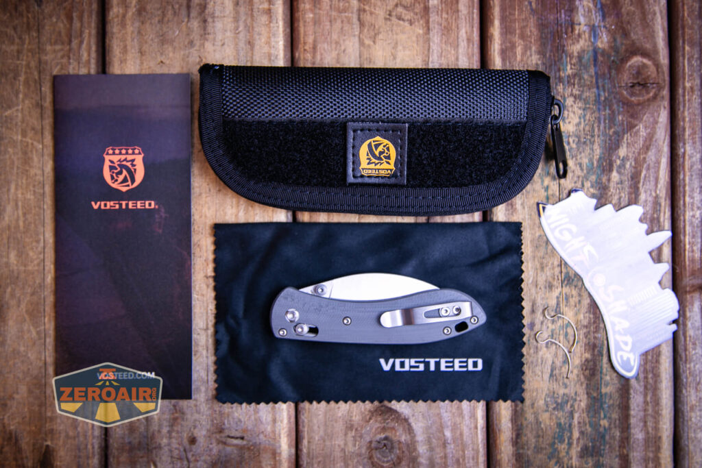 Vosteed Mini Nightshade knife what's included