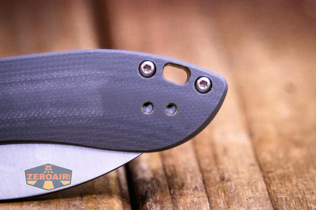 Vosteed Mini Nightshade knife lanyard hole