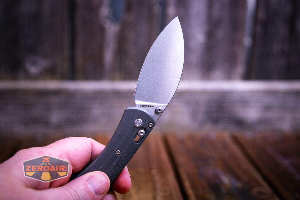 Vosteed Mini Nightshade knife branding on blade