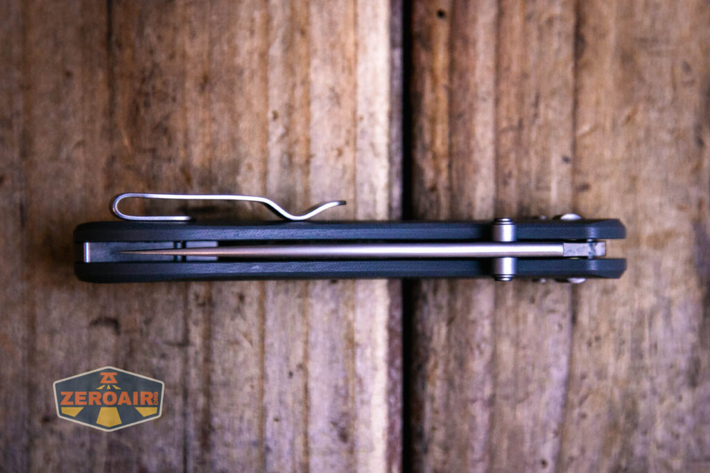 Vosteed Mini Nightshade knife spine of blade