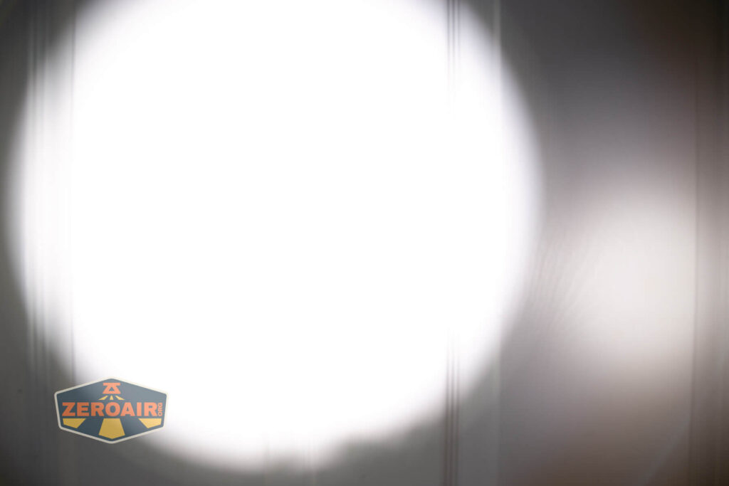 beamshots on door compared to nichia 219b